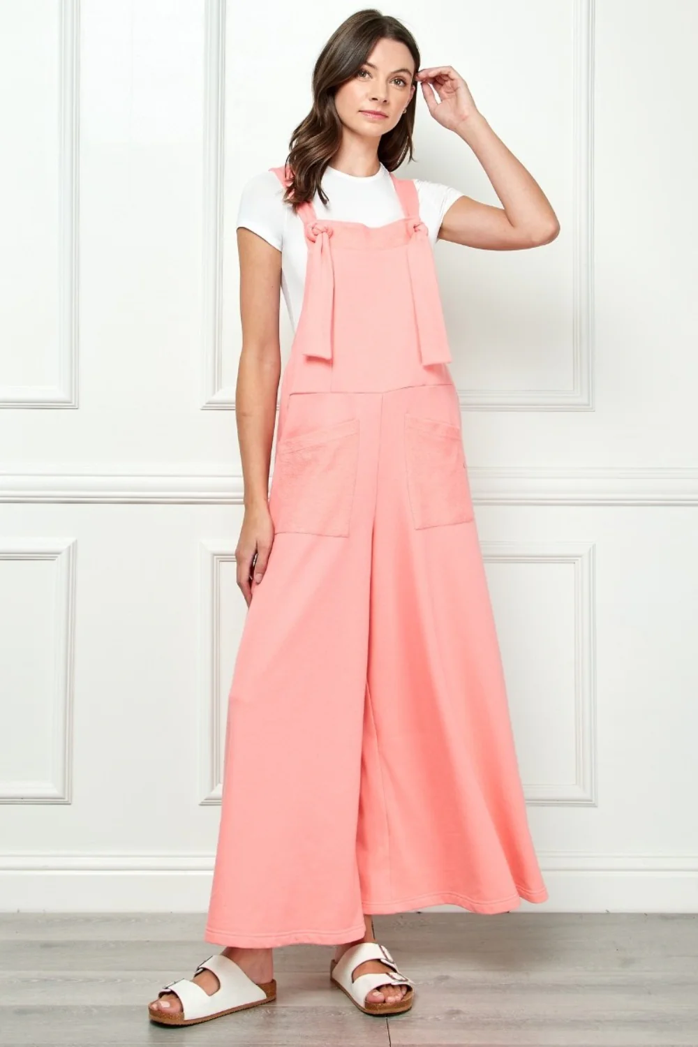 Wide Strap French Terry Overalls - Image 3
