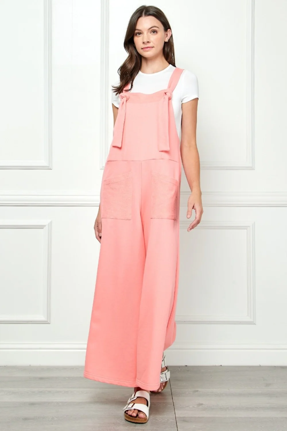 Wide Strap French Terry Overalls - Image 5