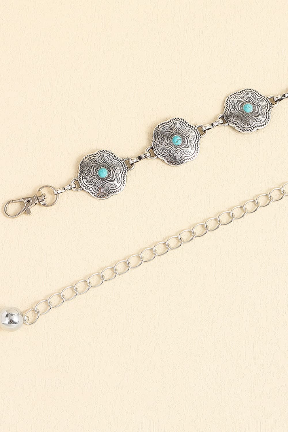Vintage Turquoise Alloy Belt - Image 7