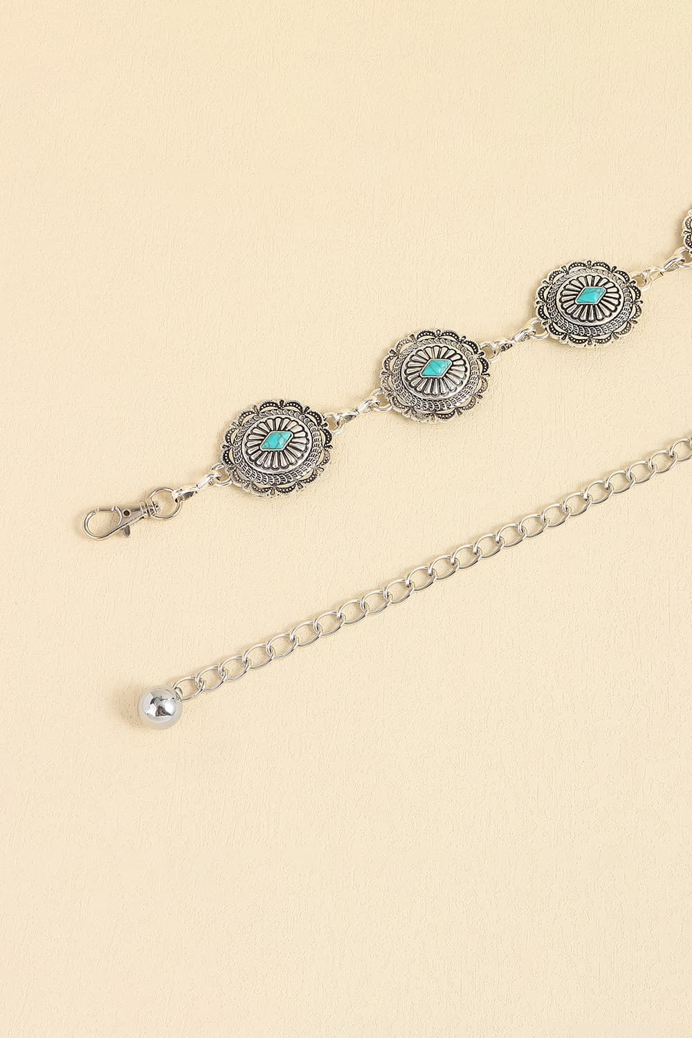 Vintage Turquoise Alloy Belt - Image 8