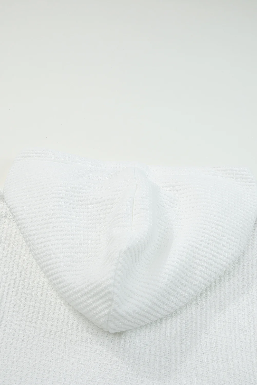 Waffle Knit Plaid Long Sleeve Kangaroo Pocket Hoodie - Image 12