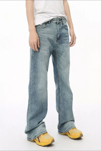 Washed High Rise Bootcut Jeans - Image 4