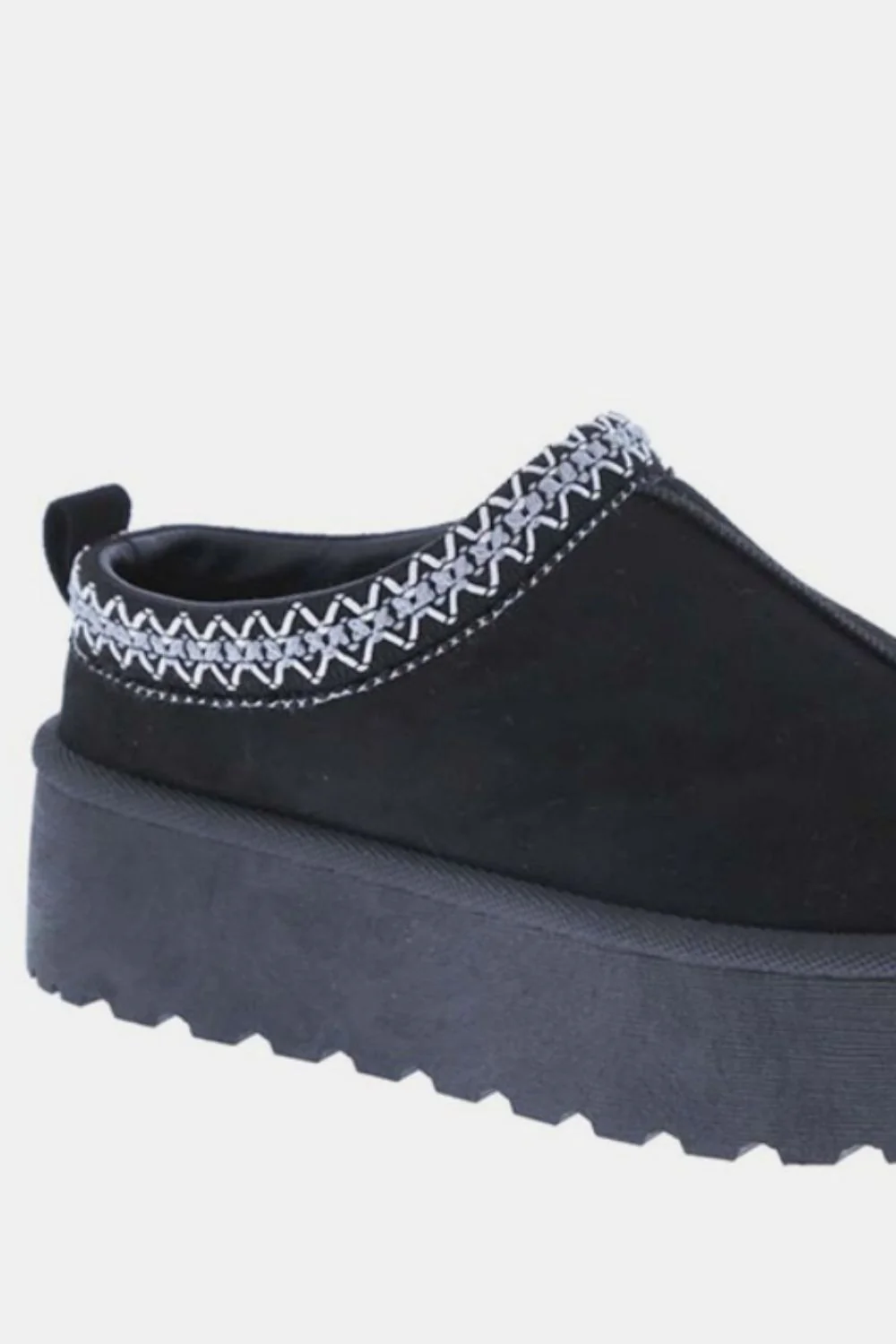 Weeboo Platform Embroidered Trim Slip-On Boots - Image 3