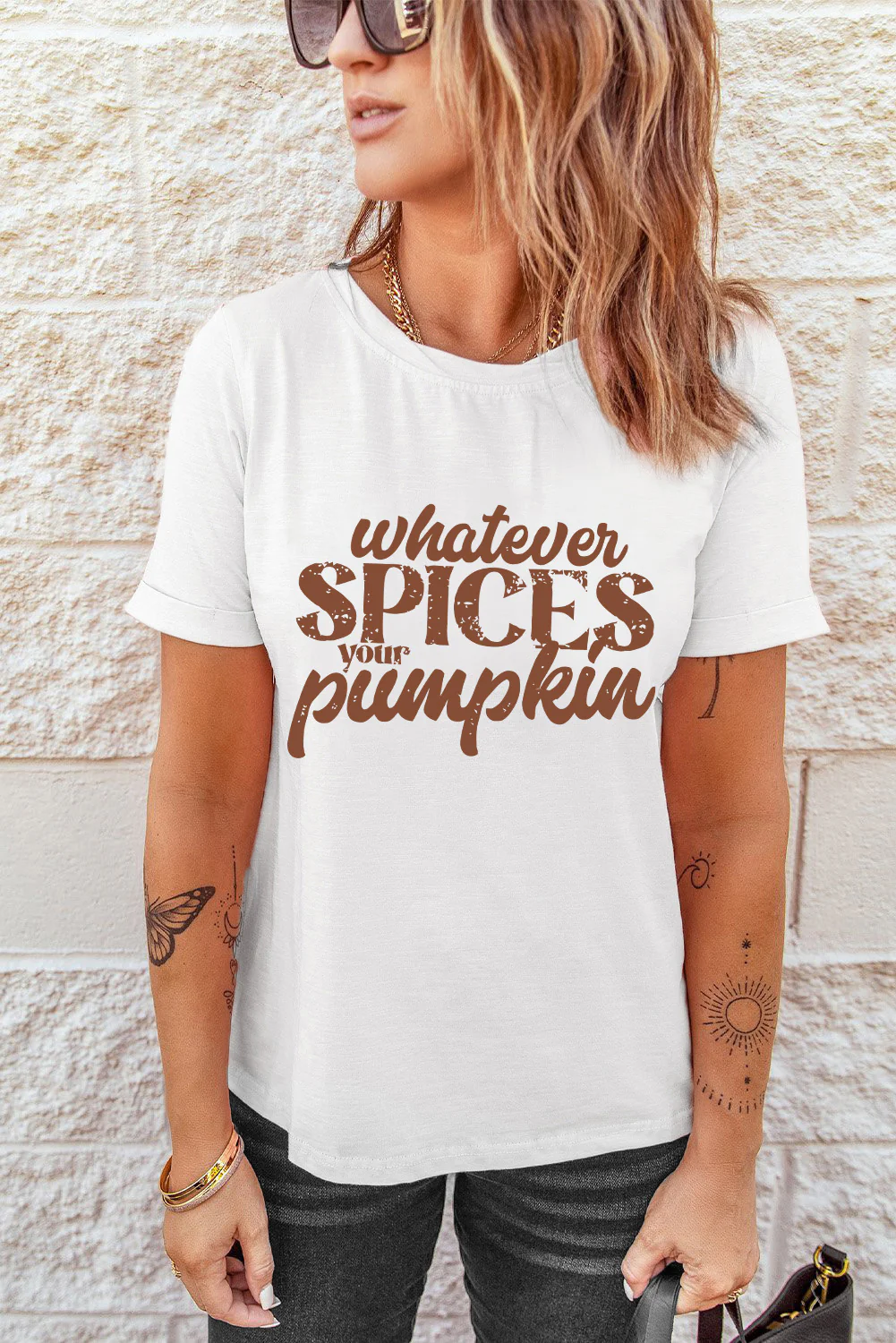 WHATEVER SPICES YOUR PUMPKIN Graphic Tee - Image 3