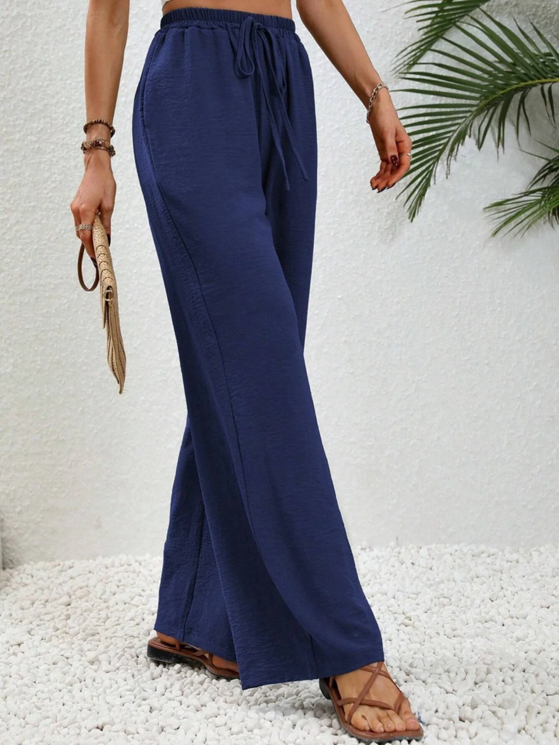 Wide Leg Drawstring Pants - Image 14