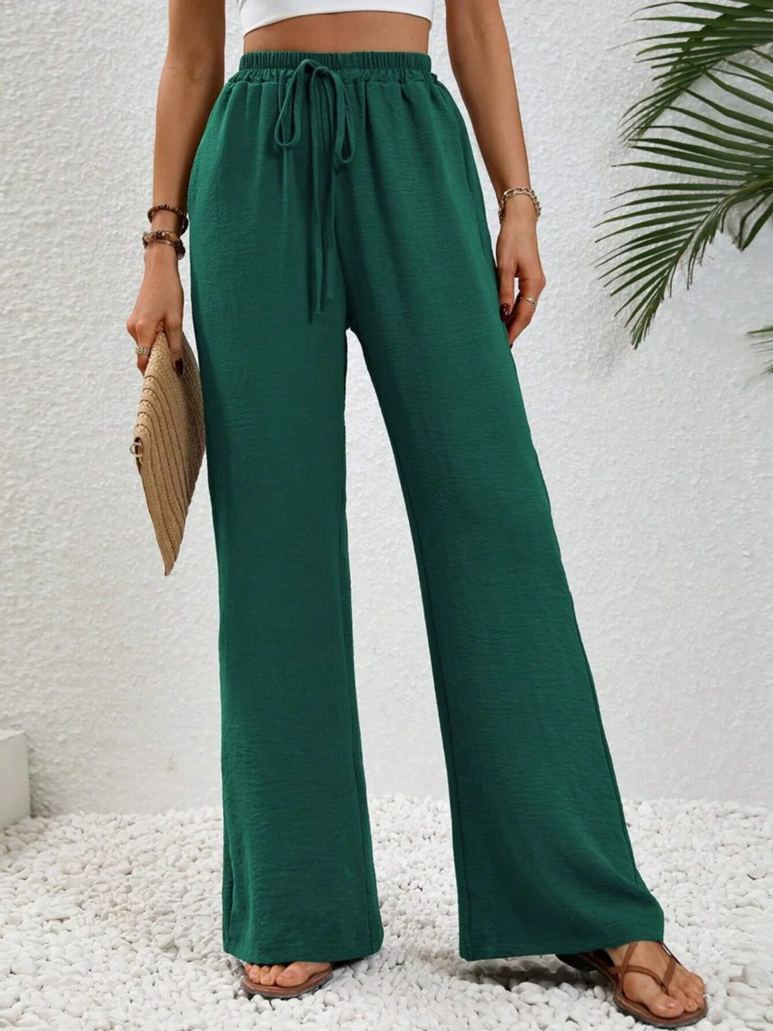Wide Leg Drawstring Pants - Image 16