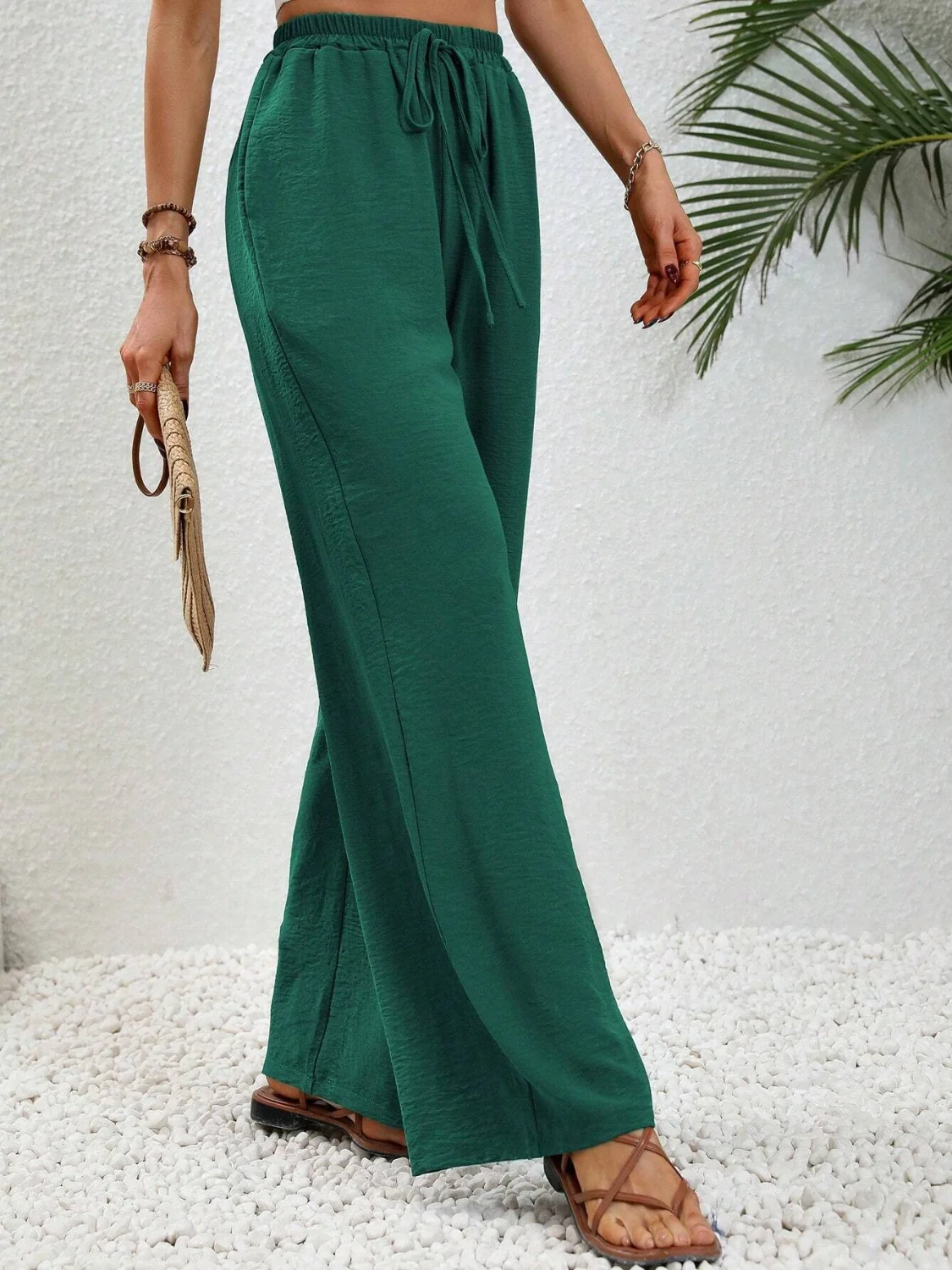 Wide Leg Drawstring Pants - Image 17