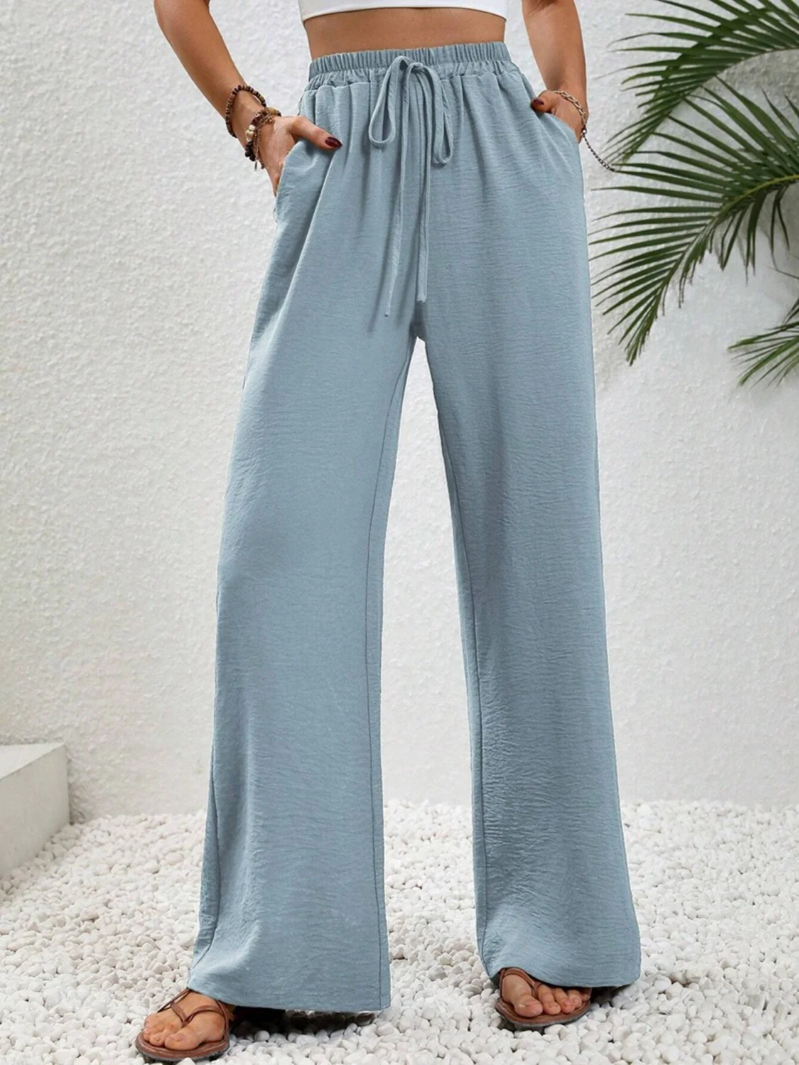 Wide Leg Drawstring Pants - Image 19