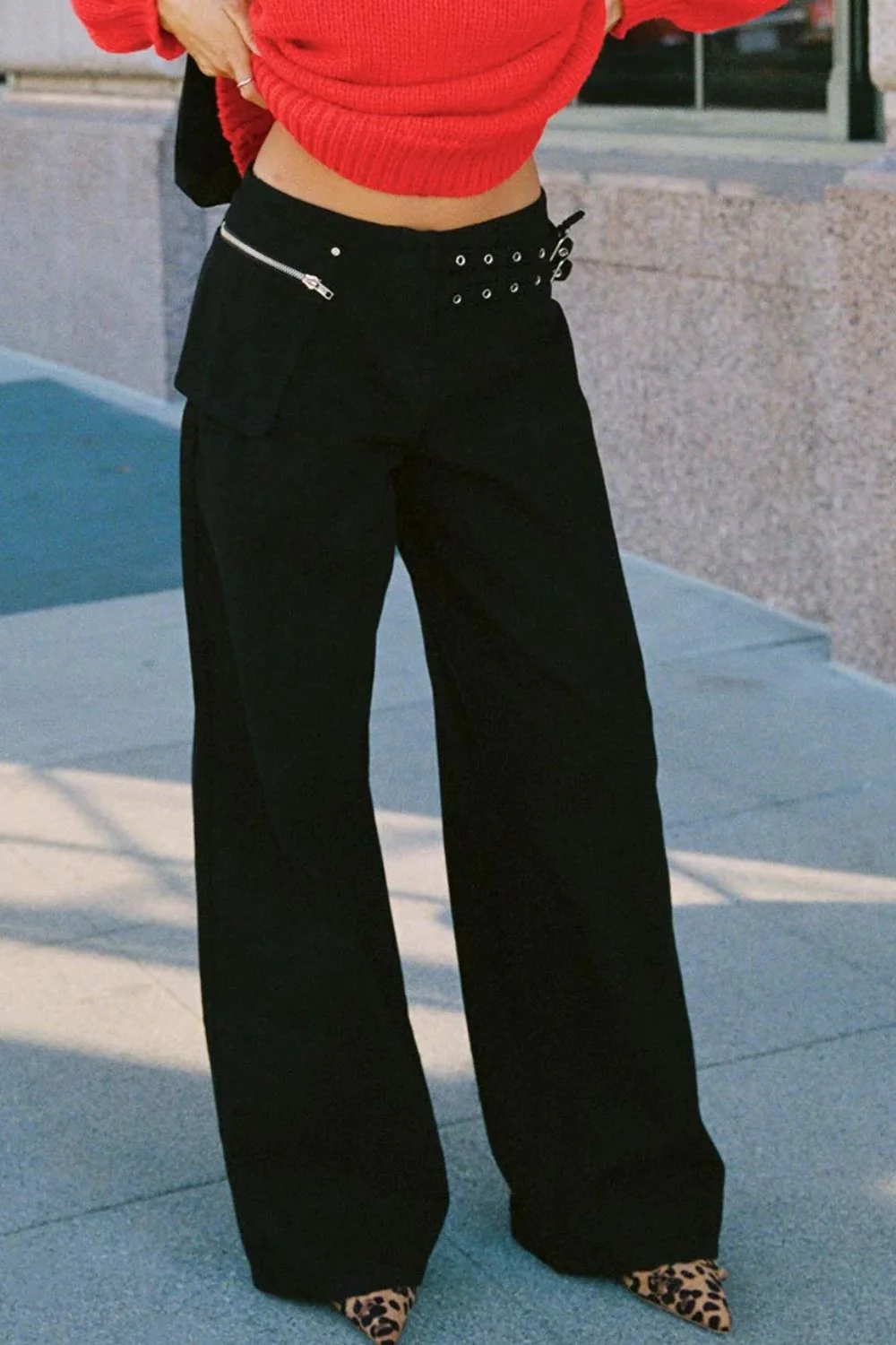 Wide Leg Jeans with Pockets - Image 15
