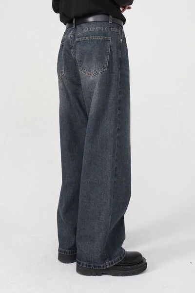 Wide Leg Jeans with Pockets - Image 3