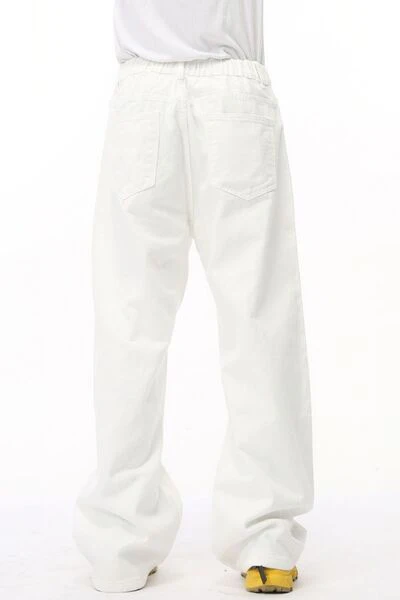 Wide Leg Jeans with Pockets - Image 3