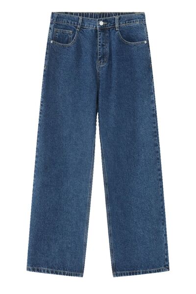 Wide Leg Jeans with Pockets - Image 9