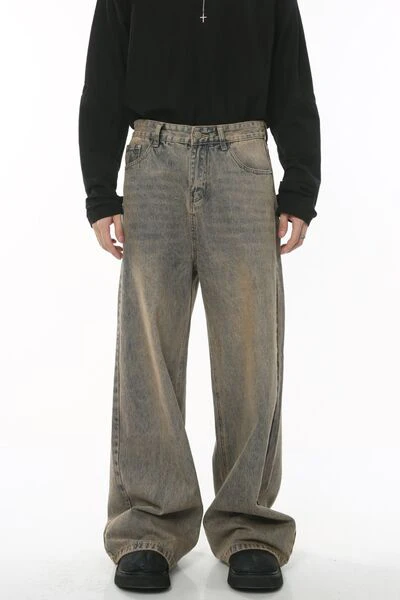 Wide Leg Jeans with Pockets