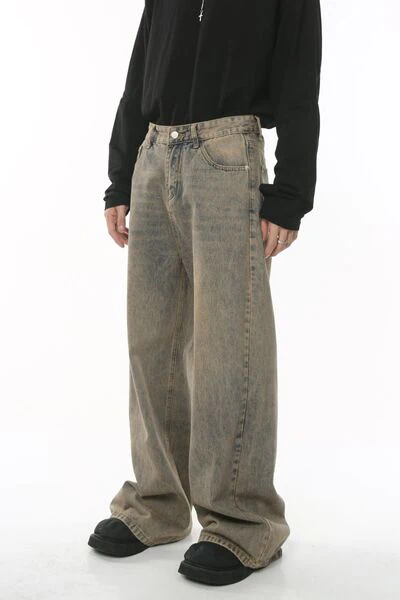 Wide Leg Jeans with Pockets - Image 2
