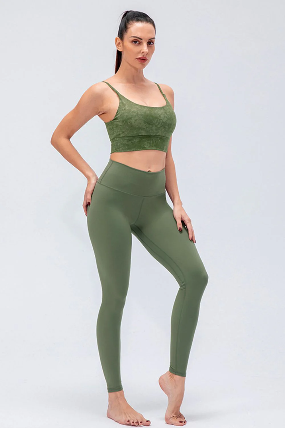 Wide Waistband Slim Fit Active Leggings - Image 3