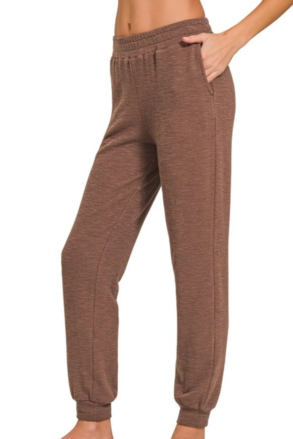 Zenana Cotton Slub Jogger Pants - Image 2