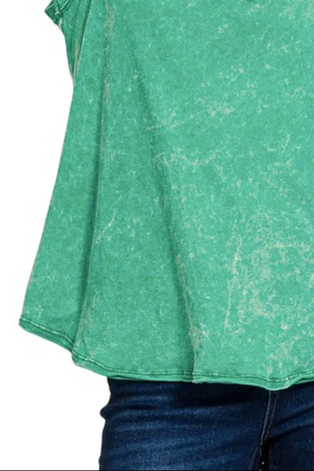 Zenana Crinkle Washed V-neck Sleeveless Top - Image 3