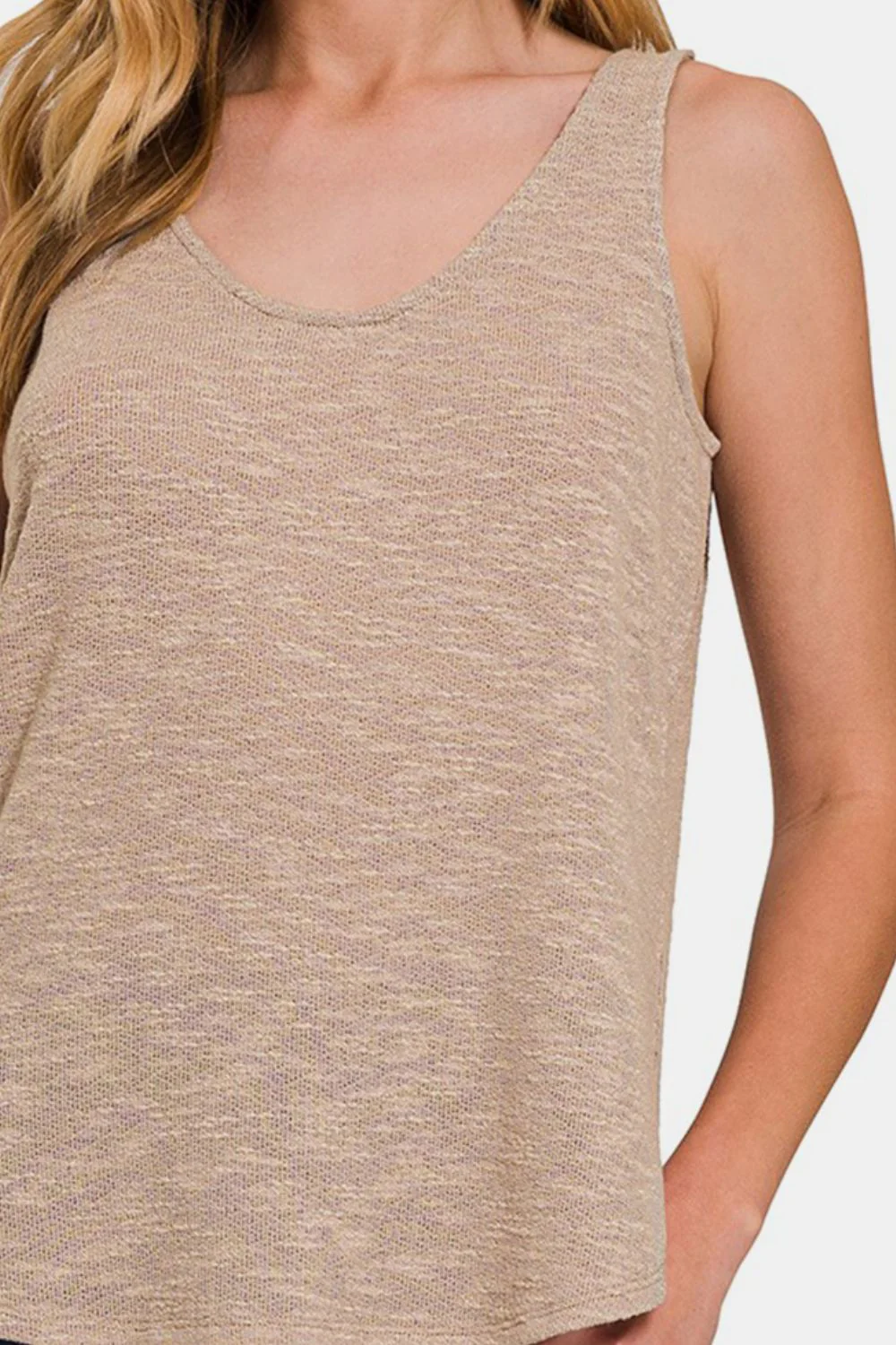 Zenana Curved Hem Round Neck Tank - Image 3