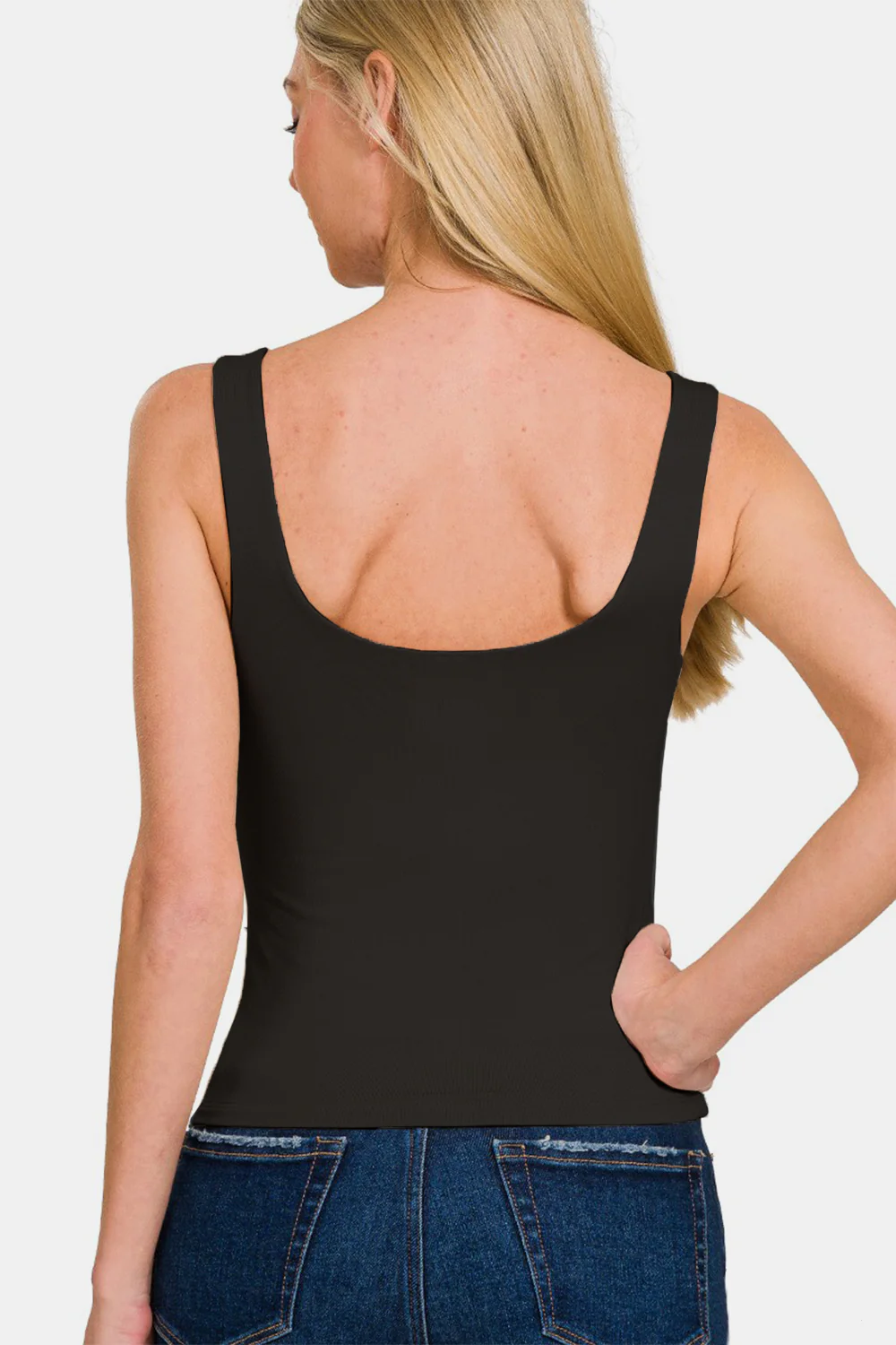 Zenana Double Layer Round Neck Tank - Image 2