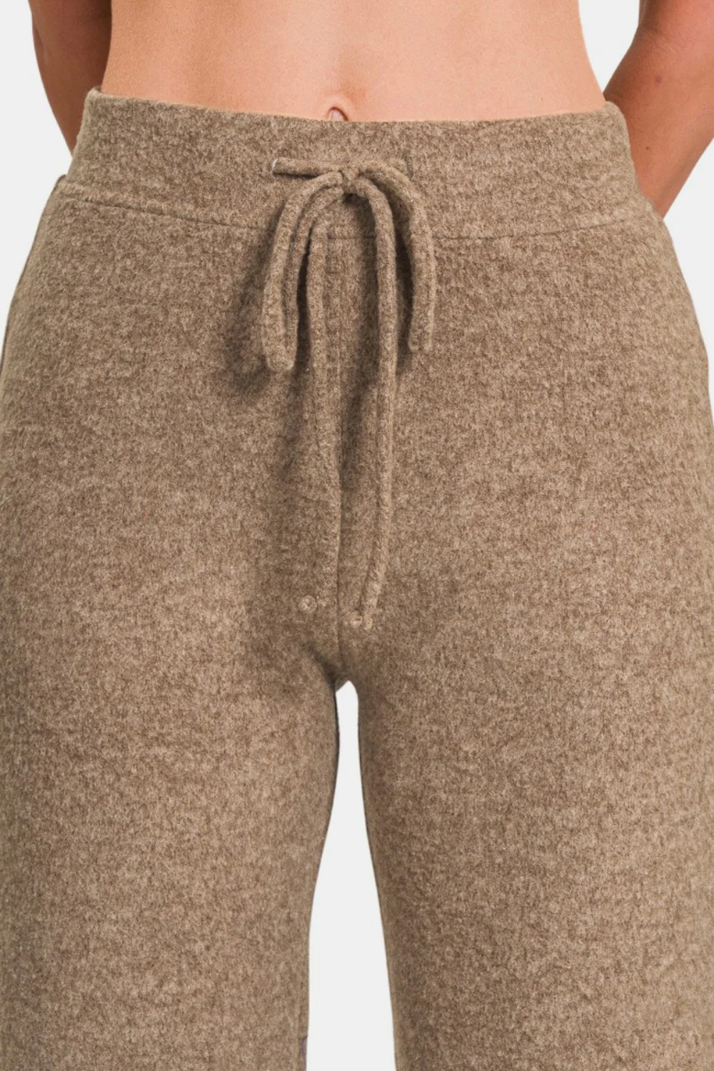 Zenana Drawstring Hacci Cropped Pants - Image 3