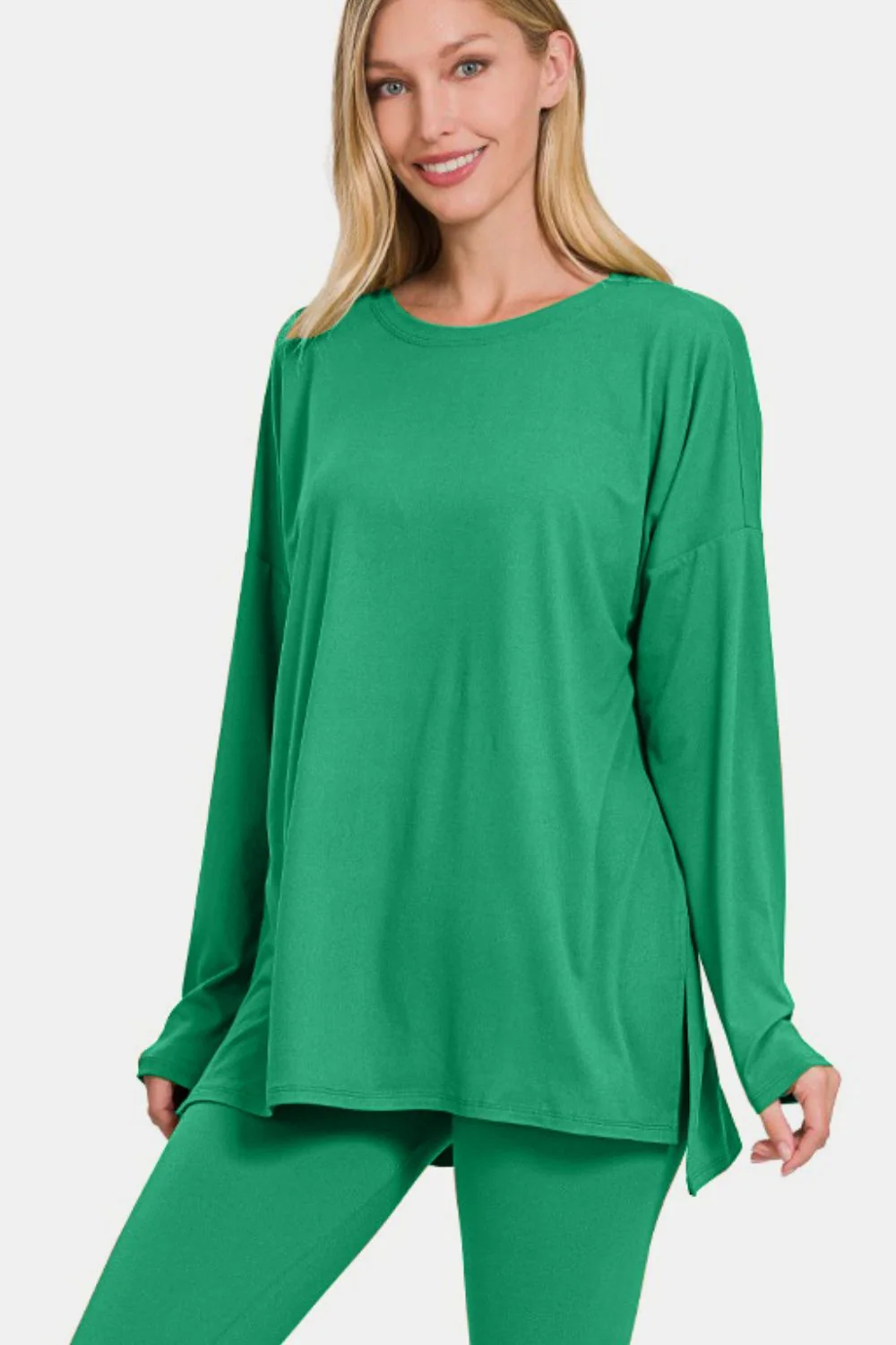 Zenana Full Size Brushed Microfiber Top and Leggings Lounge Set - Image 3