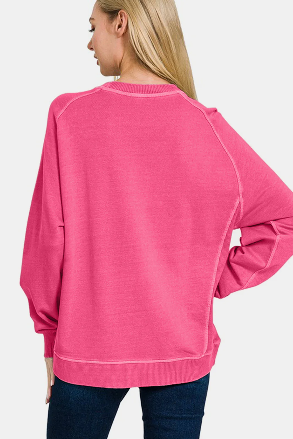 Zenana Full Size Pigment Dyed French Terry Sweatshirt - Image 2