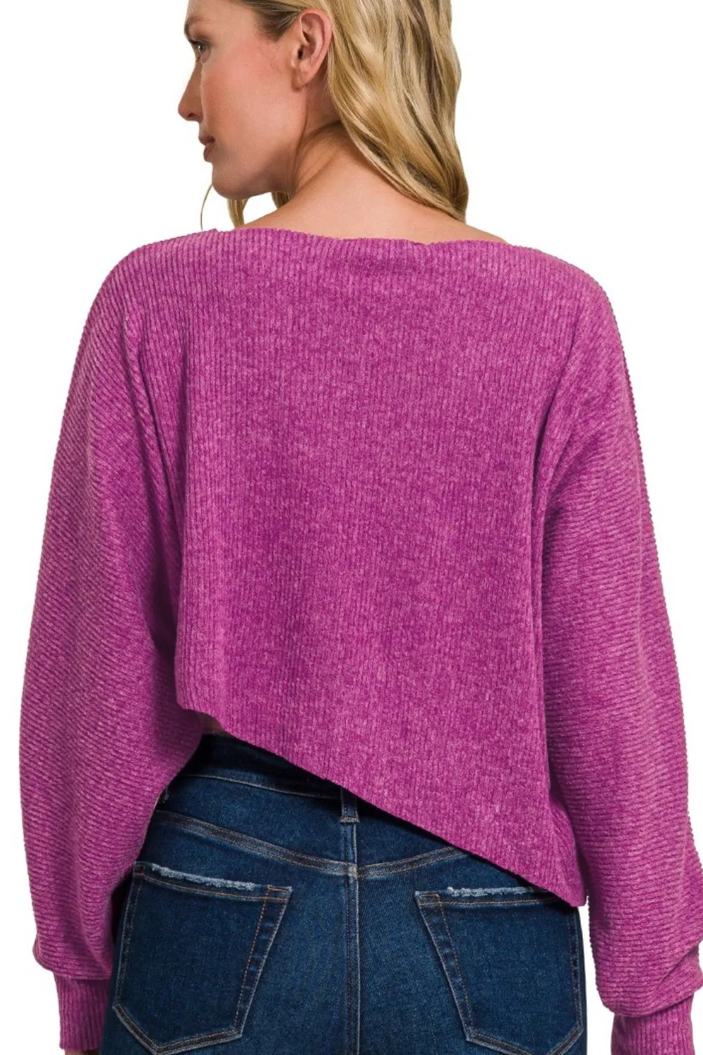 Zenana Ribbed Asymmetric Hem and Sleeve Top & Skirt Set - Image 6
