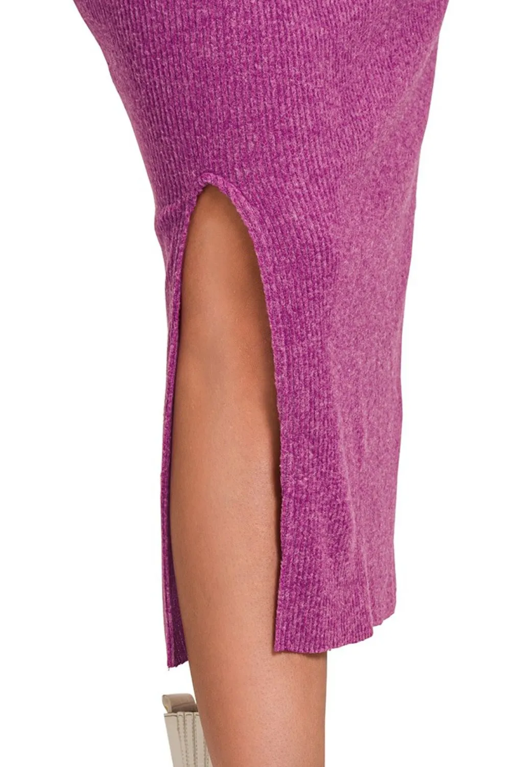 Zenana Ribbed Asymmetric Hem and Sleeve Top & Skirt Set - Image 8