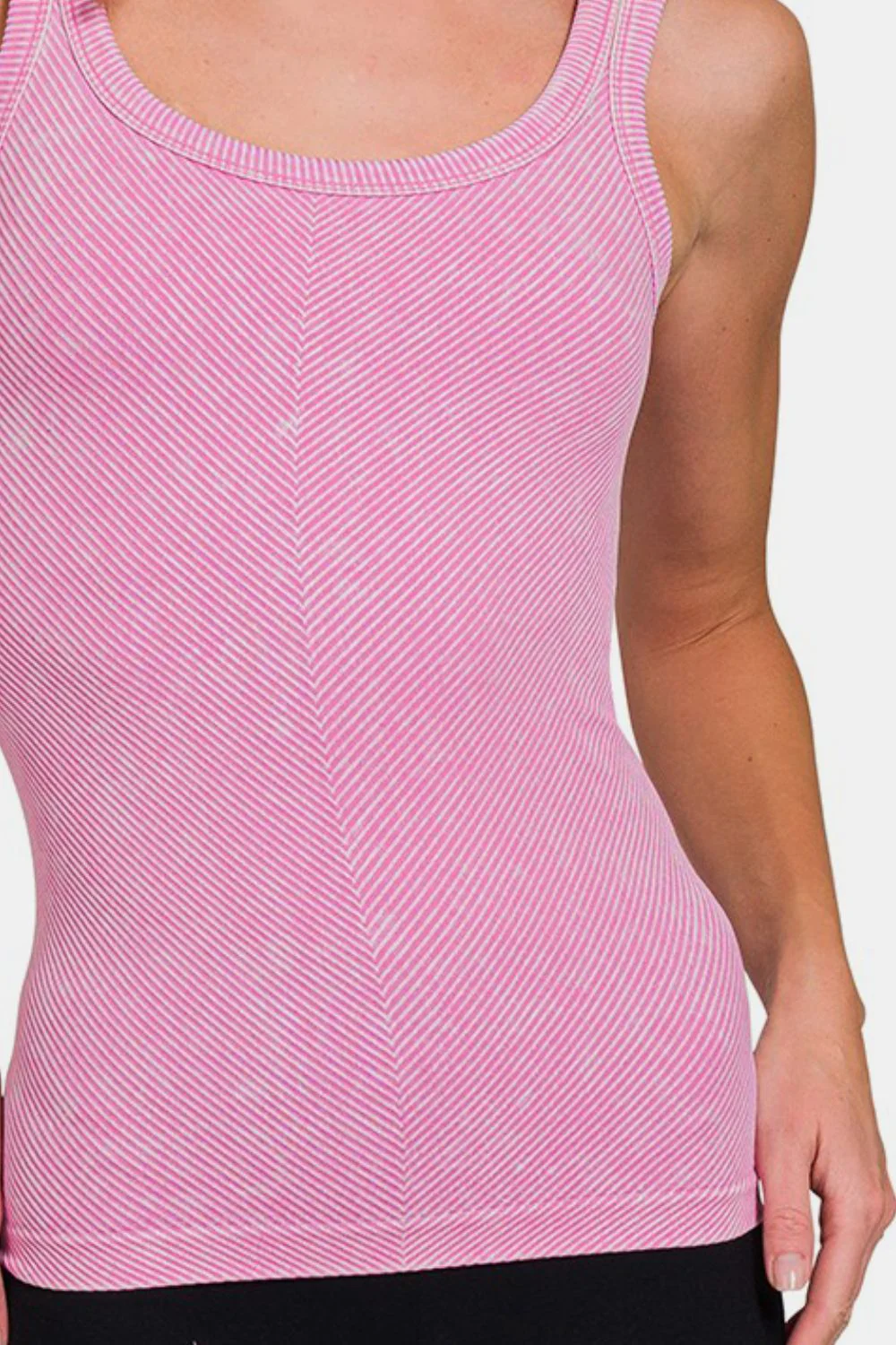 Zenana Ribbed Scoop Neck Tank - Image 3