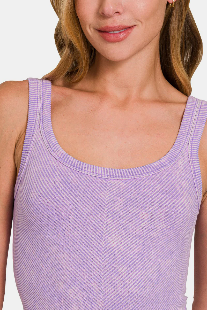 Zenana Ribbed Scoop Neck Tank - Image 3