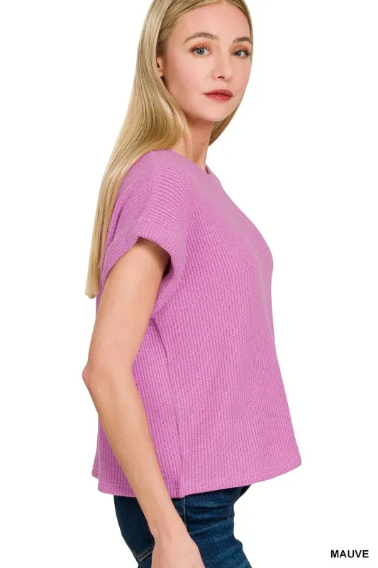 Zenana Rolled Sleeve Top and Pants Sweater Set - Image 9