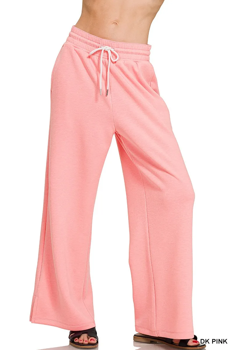 Zenana Scuba Drawstring Pants