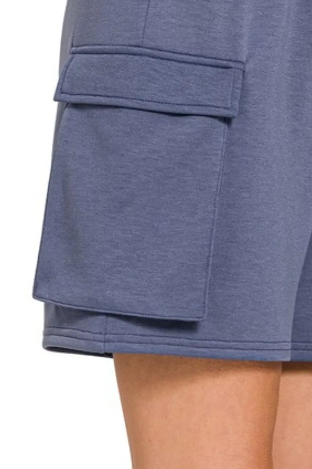 Zenana Scuba Thigh Pocket Shorts - Image 3