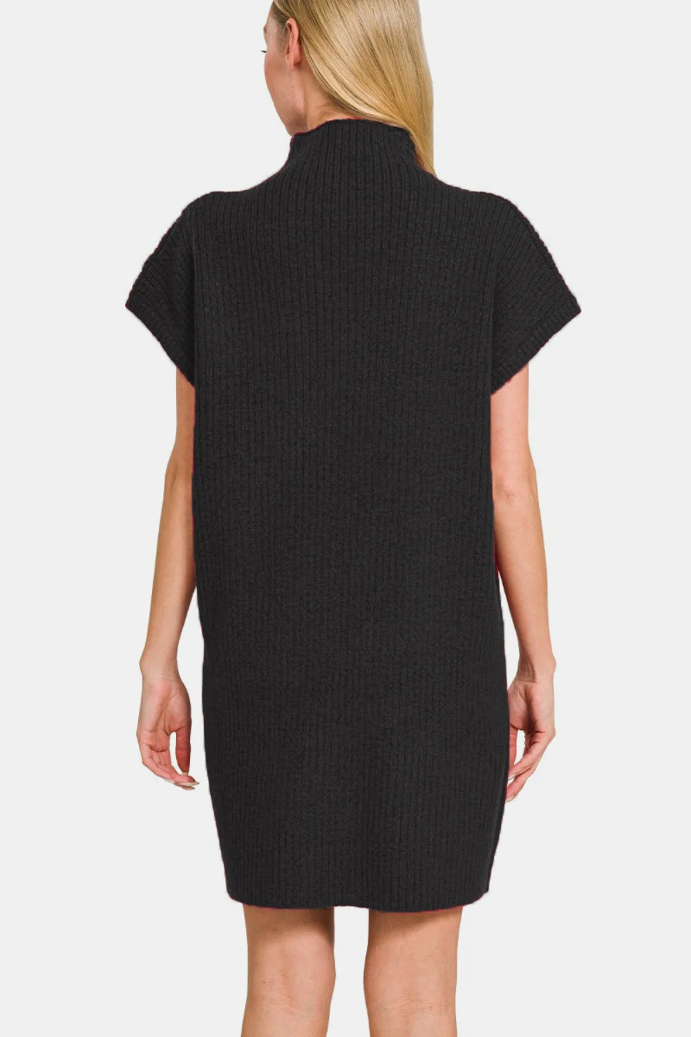 Zenana Short Sleeve Sweater Mini Dress - Image 2