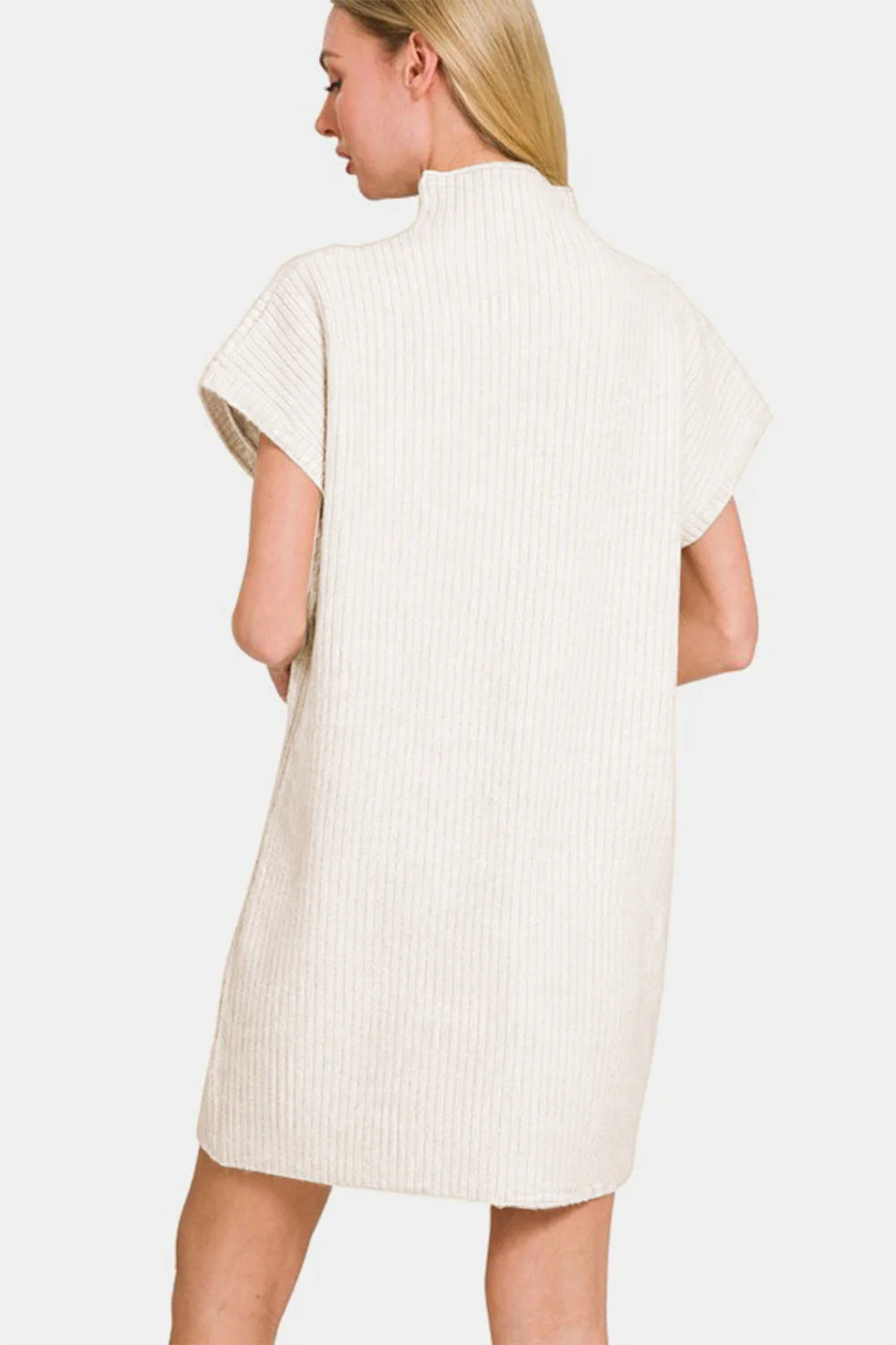 Zenana Short Sleeve Sweater Mini Dress - Image 2