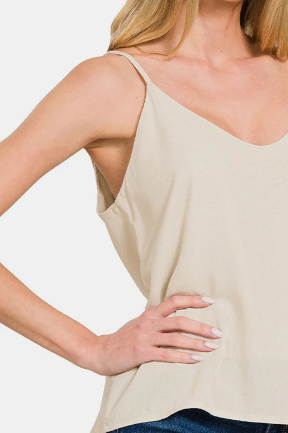 Zenana Two Layered Spaghetti Strap Cami - Image 2