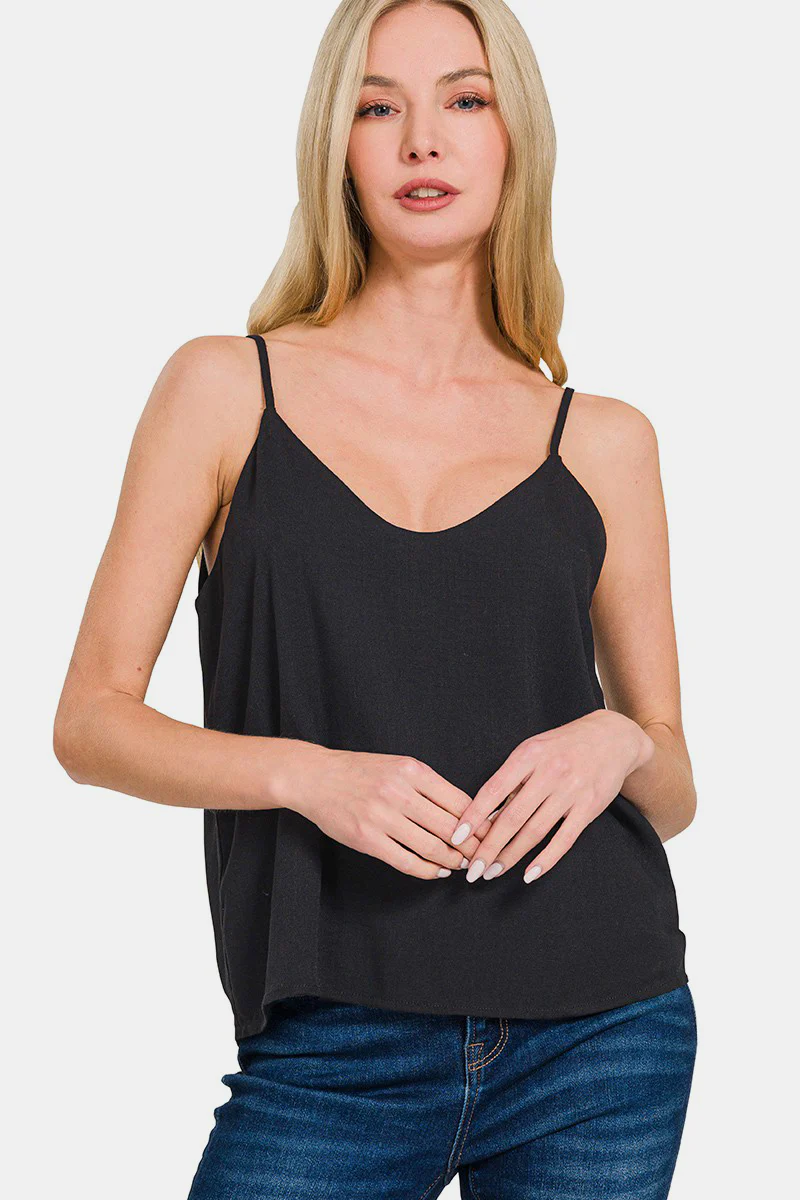 Zenana Two Layered Spaghetti Strap Cami - Image 4