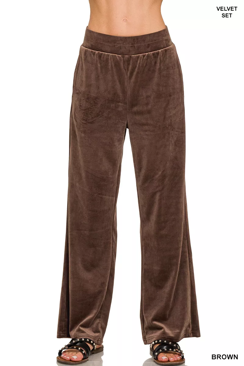 Zenana Velvet Zip Up Hoodie and Pants Set - Image 8