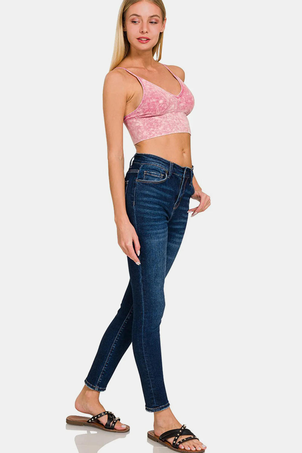 Zenana Washed Ribbed Bra Padded Cami - Image 4