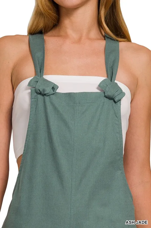 Zenana Woven Knot Strap Overalls - Image 4