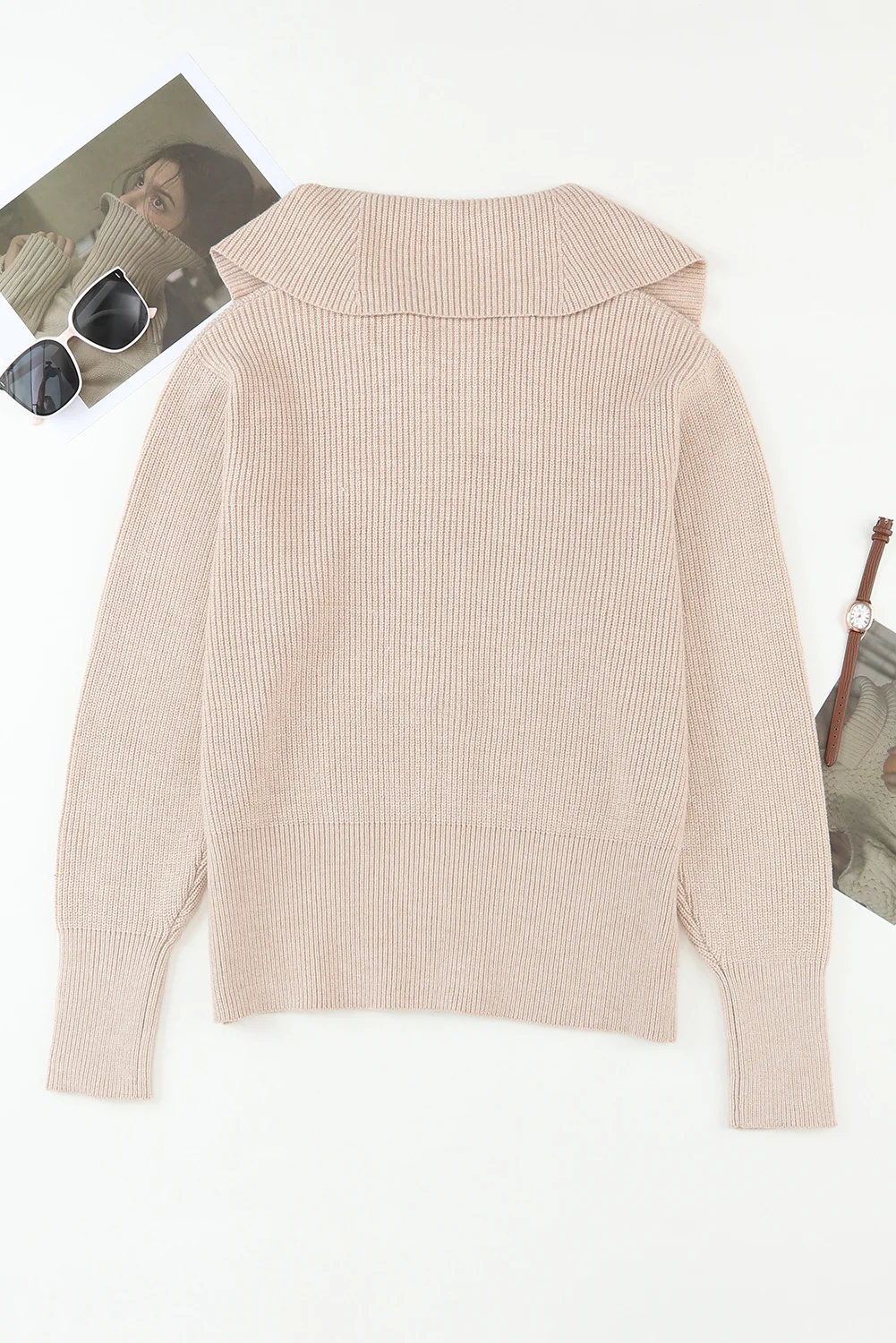 Zip Up Long Sleeve Cardigan - Image 7