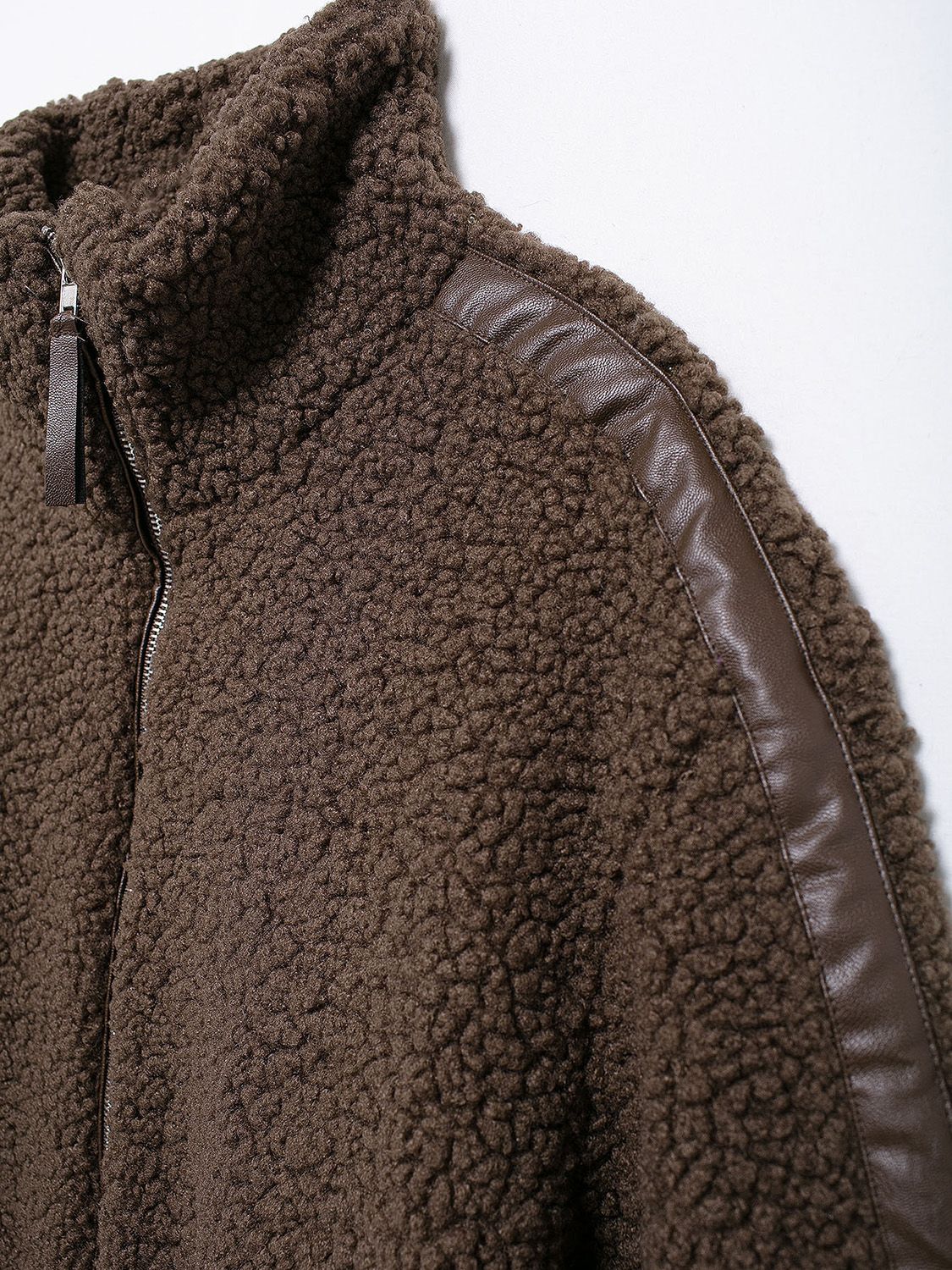 Zip Up Turtleneck Long Sleeve Plush Jacket - Image 17